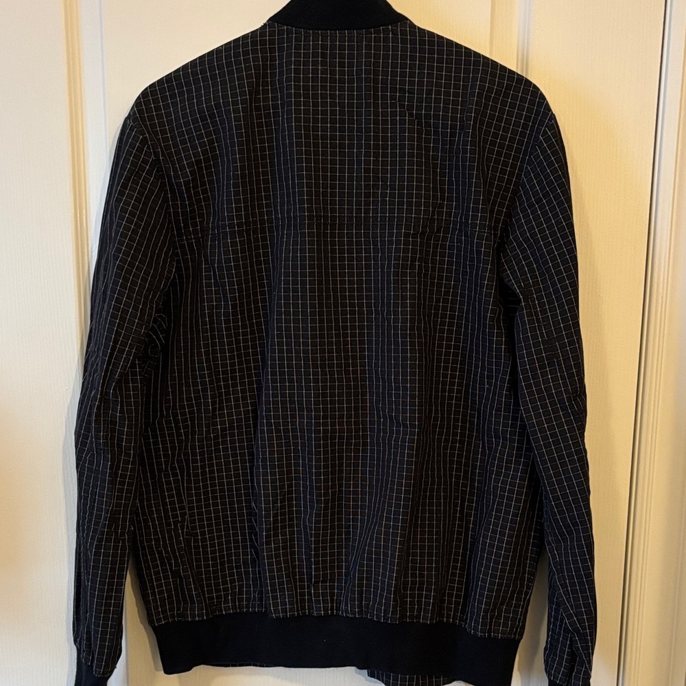 Adidas Black and White Striped Bomber Jacket - Picture 3 of 4